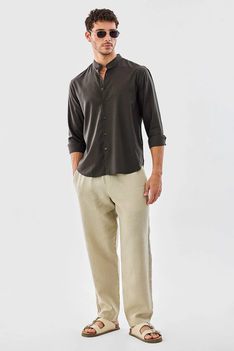 SNITCH Regular Fit Mandarin Shirt